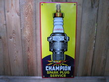 CHAMPION SPARK PLUG PORCELAIN COATED SIGN