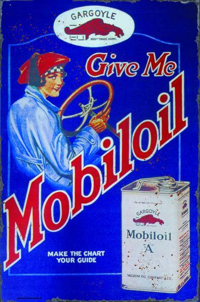 MOBILOIL A HEAVY METAL SIGN