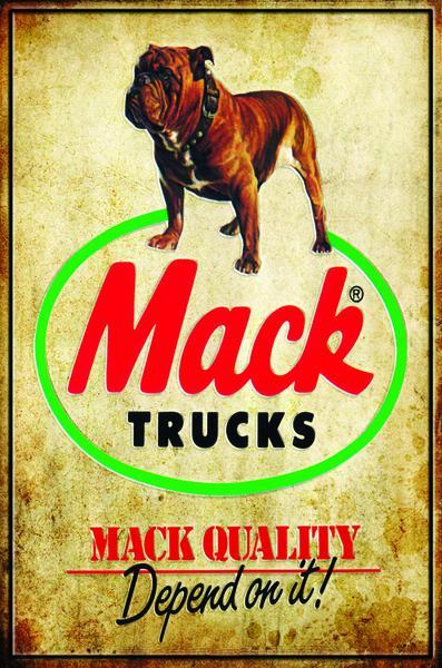 MACK TRUCK BULLDOG HEAVY METAL SIGN D