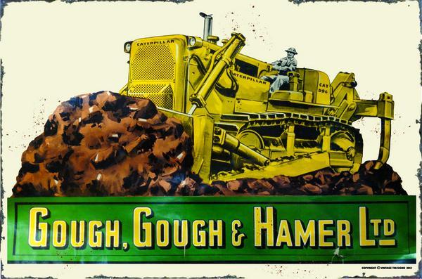 GOUGH HAMMER HEAVY METAL RECTANGLE SIGN