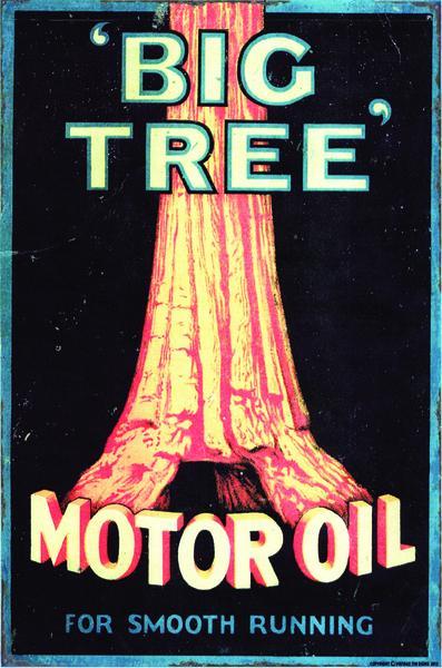 BIG TREE MOTOR OIL HEAVY METAL RECTANGLE SIGN