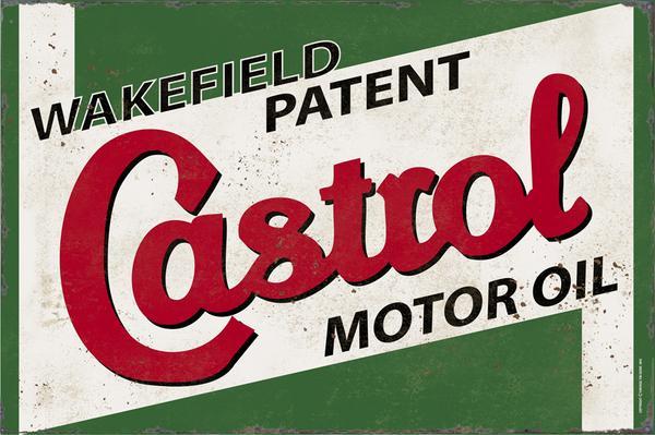 WAKEFIELD CASTROL HEAVY METAL RECTANGLE SIGN