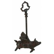 FLYING PIG PORTER DOOR STOP CAST IRON