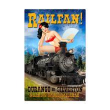 RAILFAN HEAVY METAL SIGN 36 INCH STEEL SIGN CAFE RESTAURANT HOME DECOR