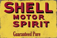SHELL MOTOR SPIRIT HEAVY METAL SIGN
