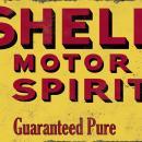 SHELL MOTOR SPIRIT HEAVY METAL SIGN