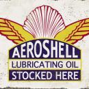 AEROSHELL LUBRICATING OIL HEAVY METAL SIGN