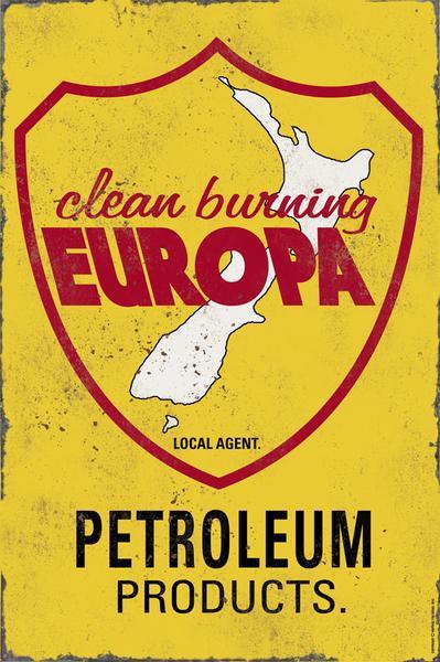 EUROPA PETROLEUM PRODUCTS HEAVY METAL SIGN