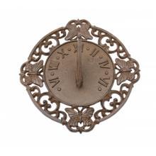 CAST IRON BUTTERFLY SUNDIAL RUSTIC