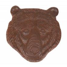 BEAR HEAD RUSTIC STEPPING STONE CAST IRON