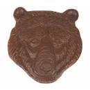 BEAR HEAD RUSTIC STEPPING STONE CAST IRON