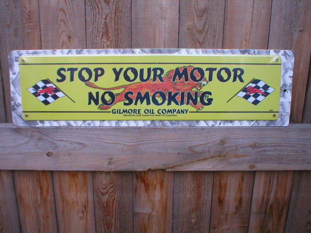 GILMORE OIL CO SIGN RETRO HOME BAR PUB CAFE ADV SIGNS G