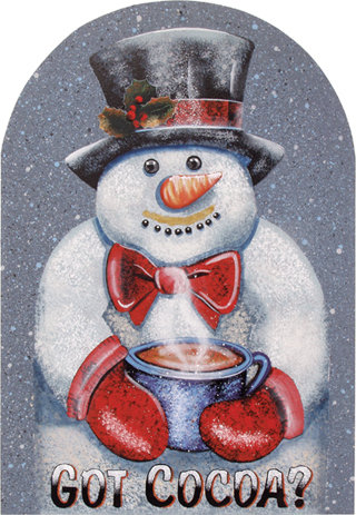 GOT COCOA TIN SIGN WINTER TIME SNOWMAN SIGNS C