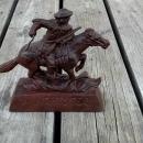WINCHESTER HORSE RIDER FOUNDRY STATUE CAST IRON COIN BANK METAL UNUSUAL DIFFERENT