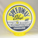 SPEEDWAY ETHYL GASOLINE gas pump globe RACE CAR SIGN