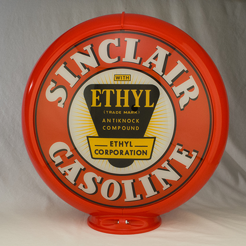SINCLAIR ETHYL GAS PUMP GLOBE SIGN