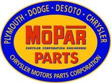 MOPAR PARTS OVAL METAL SIGN 18