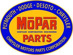 MOPAR PARTS OVAL METAL SIGN 18