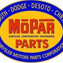 MOPAR PARTS OVAL METAL SIGN 18