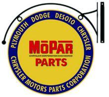 MOPAR DOUBLE SIDED BRACKET HANGING SIGN 18