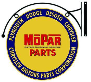 MOPAR DOUBLE SIDED BRACKET HANGING SIGN 18