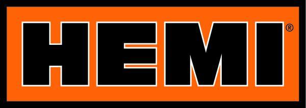 HEMI LOGO HEAVY METAL SIGN ORANGE BLACK 30