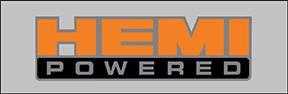 HEMI LOGO HEAVY METAL SIGN ORANGE BLACK 30