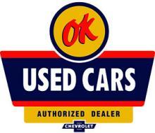 OK USED CARS LOGO HEAVY METAL SIGN ORANGE BLACK 30