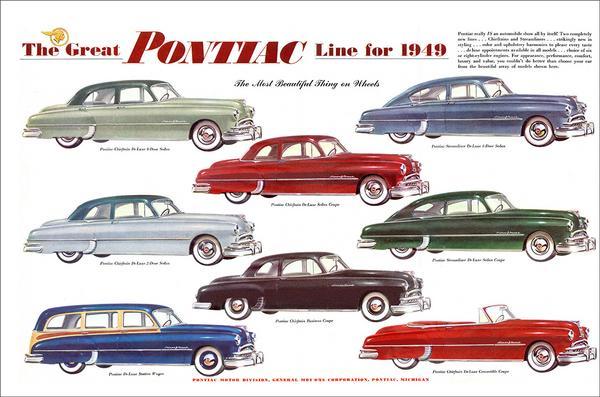 PONTIAC AD 1949 METAL SIGN