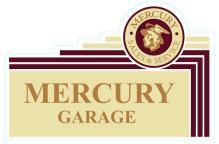 FORD MERCURY LOGO GARAGE HEAVY METAL SIGN