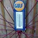 GULF THERMOMETER HEAVY METAL OLD LOOK