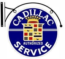 CADILLAC SERVICE DOUBLE SIDED BRACKET SIGN