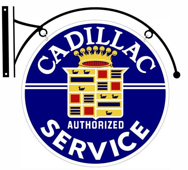 CADILLAC SERVICE DOUBLE SIDED BRACKET SIGN