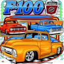 FORD F-100 LIGHTNING HEAVY METAL SIGN 15