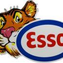 ESSO TIGER DIECUT HEAVY METAL SIGN