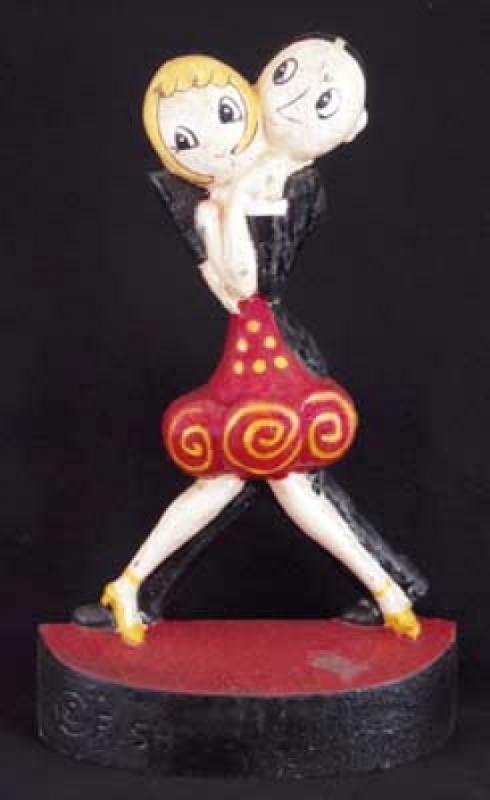 CHARLESTON DANCERS DOOR STOP BOOK END ANN FISH ART DECO CAST IRON