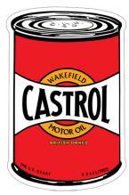 CASTROL MOTOR OIL CAN HEAVY METAL SIGN