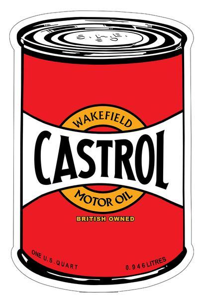 CASTROL MOTOR OIL CAN HEAVY METAL SIGN