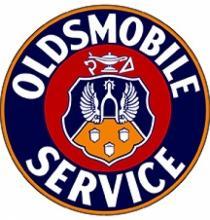 OLDSMOBILE SERVICE LOGO ROUND METAL SIGN 18