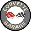CORVETTE GARAGE ROUND METAL SIGN 18