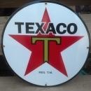 TEXACO T STAR ROUND PORCELAIN COATED SIGN 15