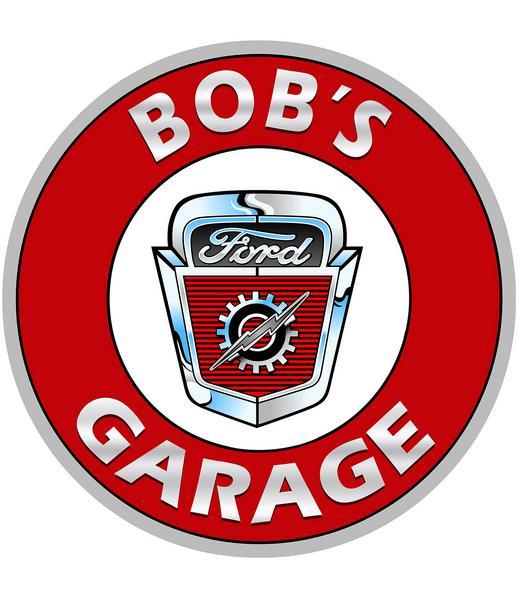 BOB'S F-100 GARAGE PERSONALIZED ROUND METAL SIGN 12