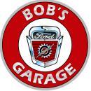 BOB'S F-100 GARAGE PERSONALIZED ROUND METAL SIGN 12