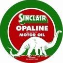 SINCLAIR OPALINE ROUND METAL SIGN 18