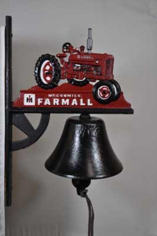 FARMALL BELL CAST IRON WALL MOUNT HOME GARDEN DECOR
