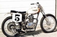TRIUMPH MOTORCYCLE RACER HEAVY METAL SIGN T