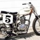 TRIUMPH MOTORCYCLE RACER HEAVY METAL SIGN T