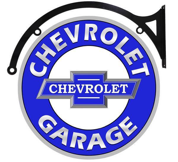 CHEVROLET GARAGE BOWTIE DOUBLE SIDED 22