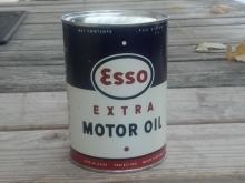 NEW ESSO EXTRA MOTOR OIL 32 FL. OZ. METAL CAN