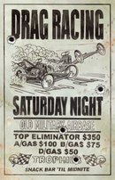 DRAG RACING SATURDAY NIGHT SIGN RETRO CAR AUTO SIGNS D